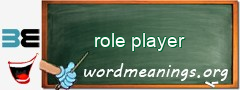 WordMeaning blackboard for role player